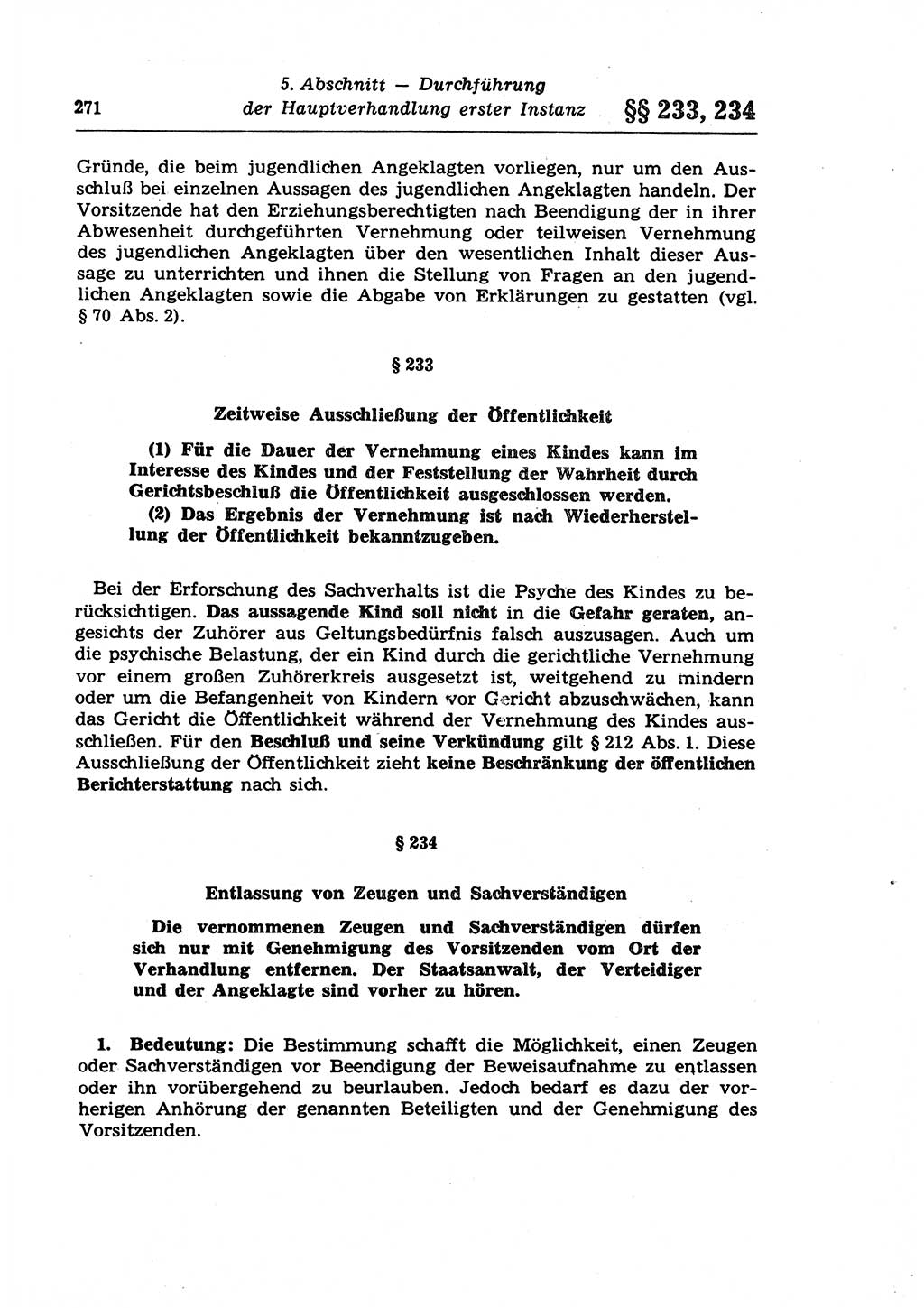 Strafprozeßrecht der DDR (Deutsche Demokratische Republik), Lehrkommentar zur Strafprozeßordnung (StPO) 1968, Seite 271 (Strafprozeßr. DDR Lehrkomm. StPO 19688, S. 271)