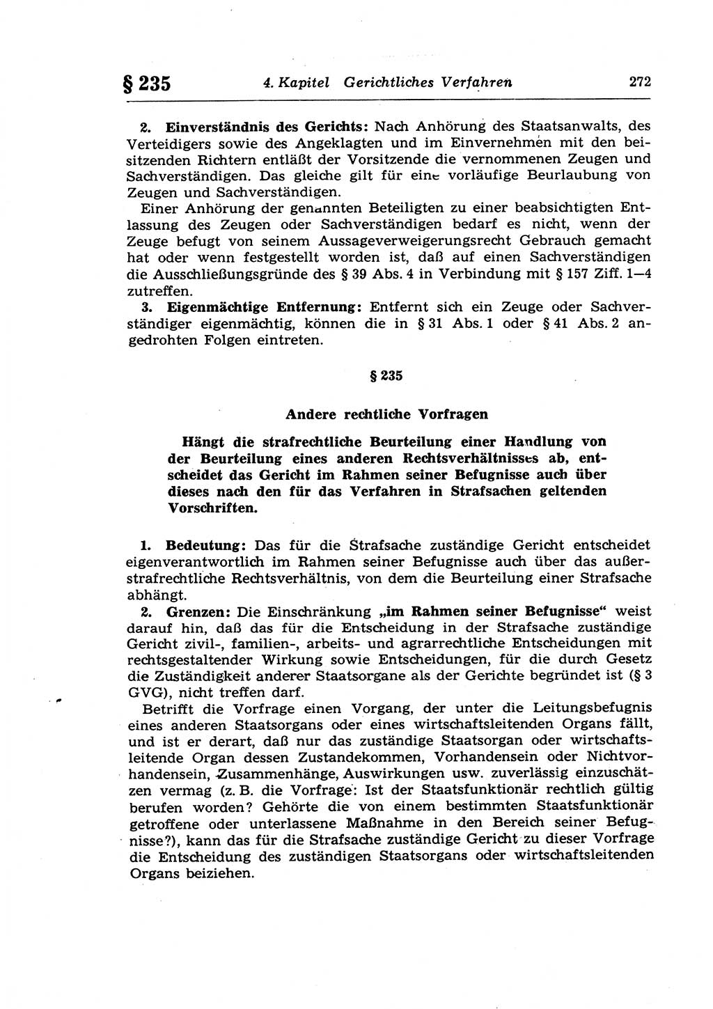 Strafprozeßrecht der DDR (Deutsche Demokratische Republik), Lehrkommentar zur Strafprozeßordnung (StPO) 1968, Seite 272 (Strafprozeßr. DDR Lehrkomm. StPO 19688, S. 272)