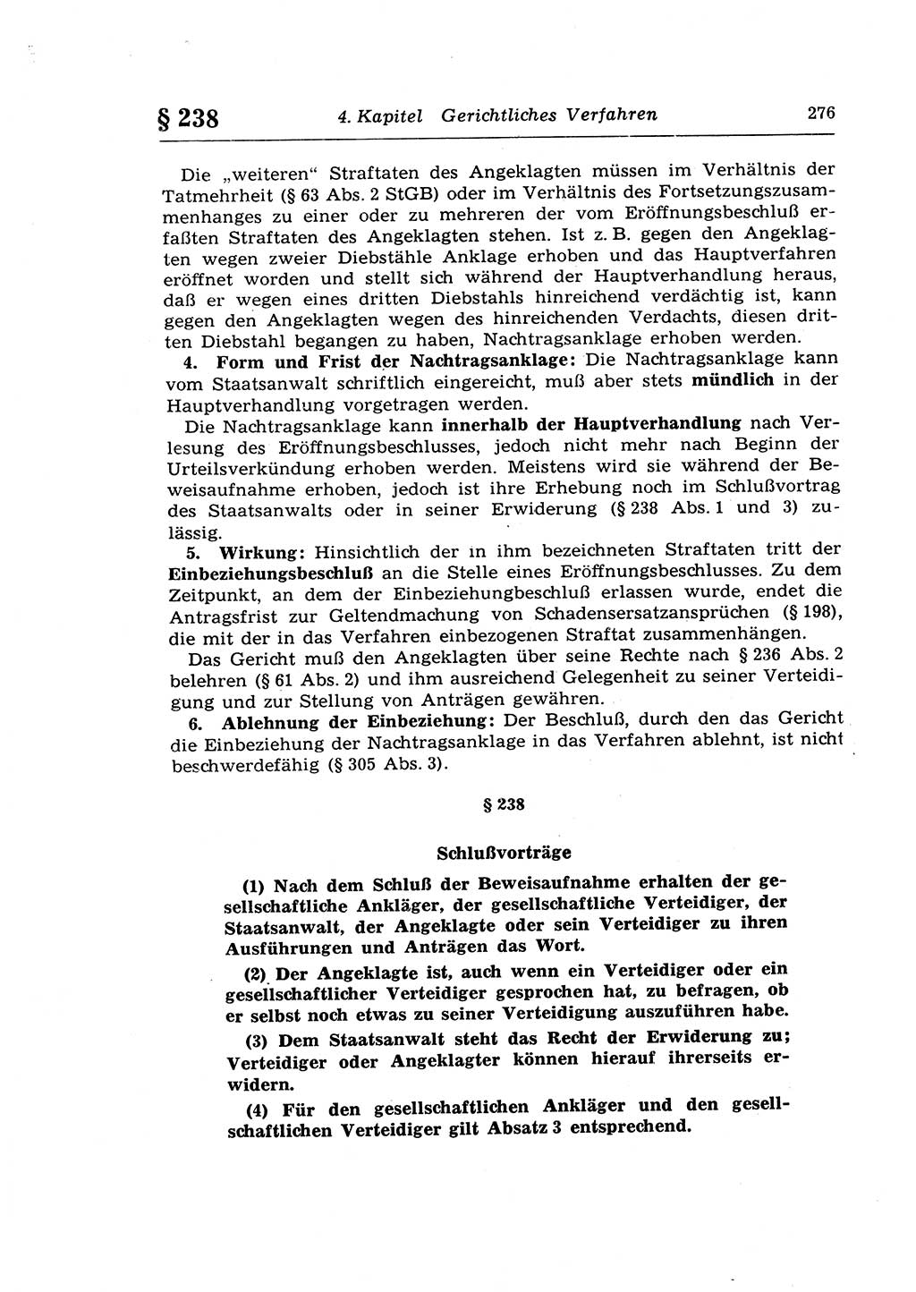 Strafprozeßrecht der DDR (Deutsche Demokratische Republik), Lehrkommentar zur Strafprozeßordnung (StPO) 1968, Seite 276 (Strafprozeßr. DDR Lehrkomm. StPO 19688, S. 276)