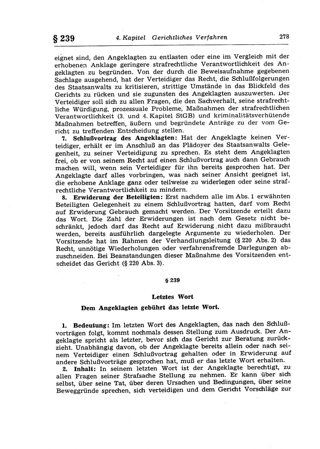 Strafprozeßrecht der DDR (Deutsche Demokratische Republik), Lehrkommentar zur Strafprozeßordnung (StPO) 1968, Seite 278 (Strafprozeßr. DDR Lehrkomm. StPO 19688, S. 278)