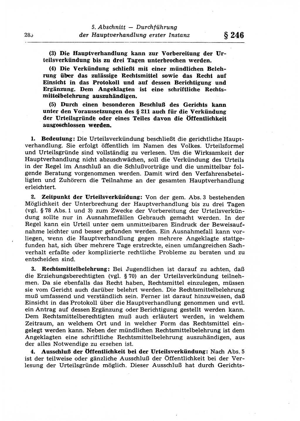 Strafprozeßrecht der DDR (Deutsche Demokratische Republik), Lehrkommentar zur Strafprozeßordnung (StPO) 1968, Seite 285 (Strafprozeßr. DDR Lehrkomm. StPO 19688, S. 285)