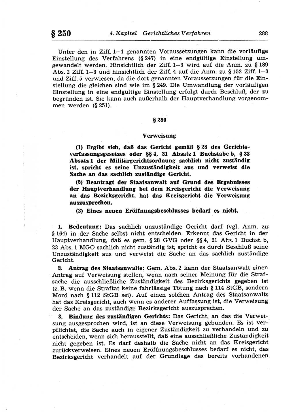 Strafprozeßrecht der DDR (Deutsche Demokratische Republik), Lehrkommentar zur Strafprozeßordnung (StPO) 1968, Seite 288 (Strafprozeßr. DDR Lehrkomm. StPO 19688, S. 288)