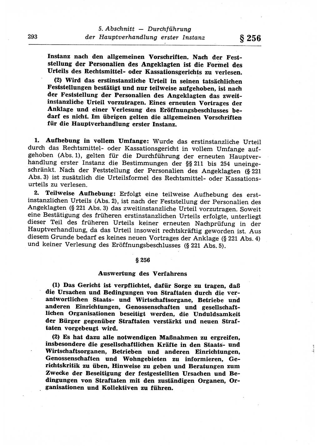 Strafprozeßrecht der DDR (Deutsche Demokratische Republik), Lehrkommentar zur Strafprozeßordnung (StPO) 1968, Seite 293 (Strafprozeßr. DDR Lehrkomm. StPO 19688, S. 293)