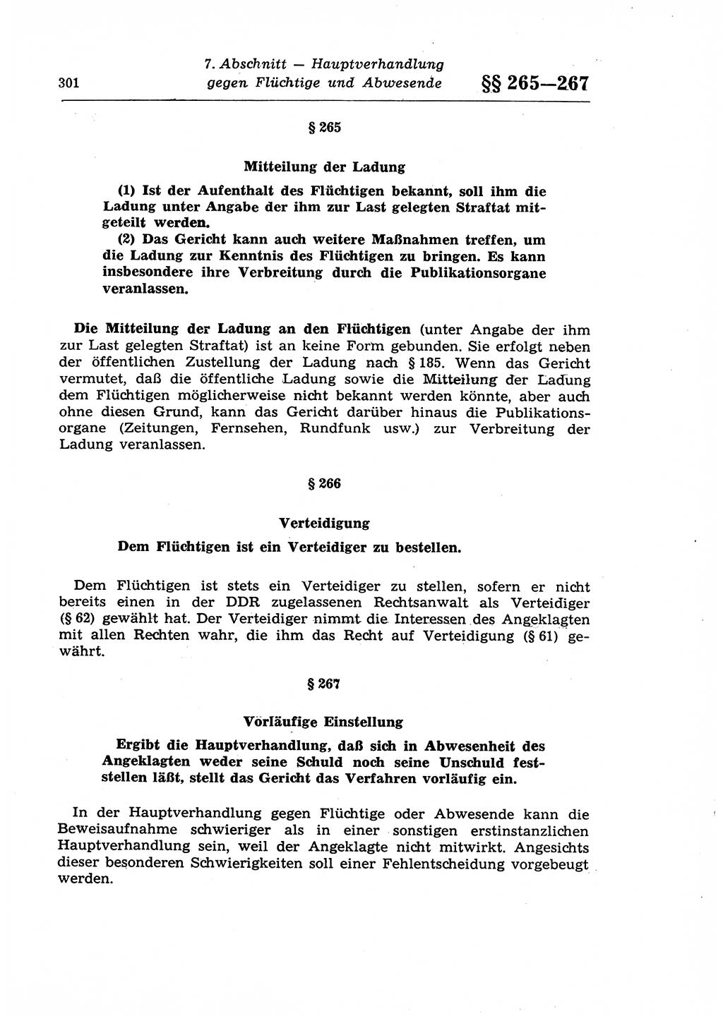 Strafprozeßrecht der DDR (Deutsche Demokratische Republik), Lehrkommentar zur Strafprozeßordnung (StPO) 1968, Seite 301 (Strafprozeßr. DDR Lehrkomm. StPO 19688, S. 301)