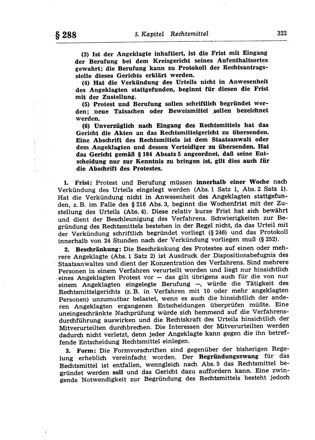 Strafprozeßrecht der DDR (Deutsche Demokratische Republik), Lehrkommentar zur Strafprozeßordnung (StPO) 1968, Seite 322 (Strafprozeßr. DDR Lehrkomm. StPO 19688, S. 322)