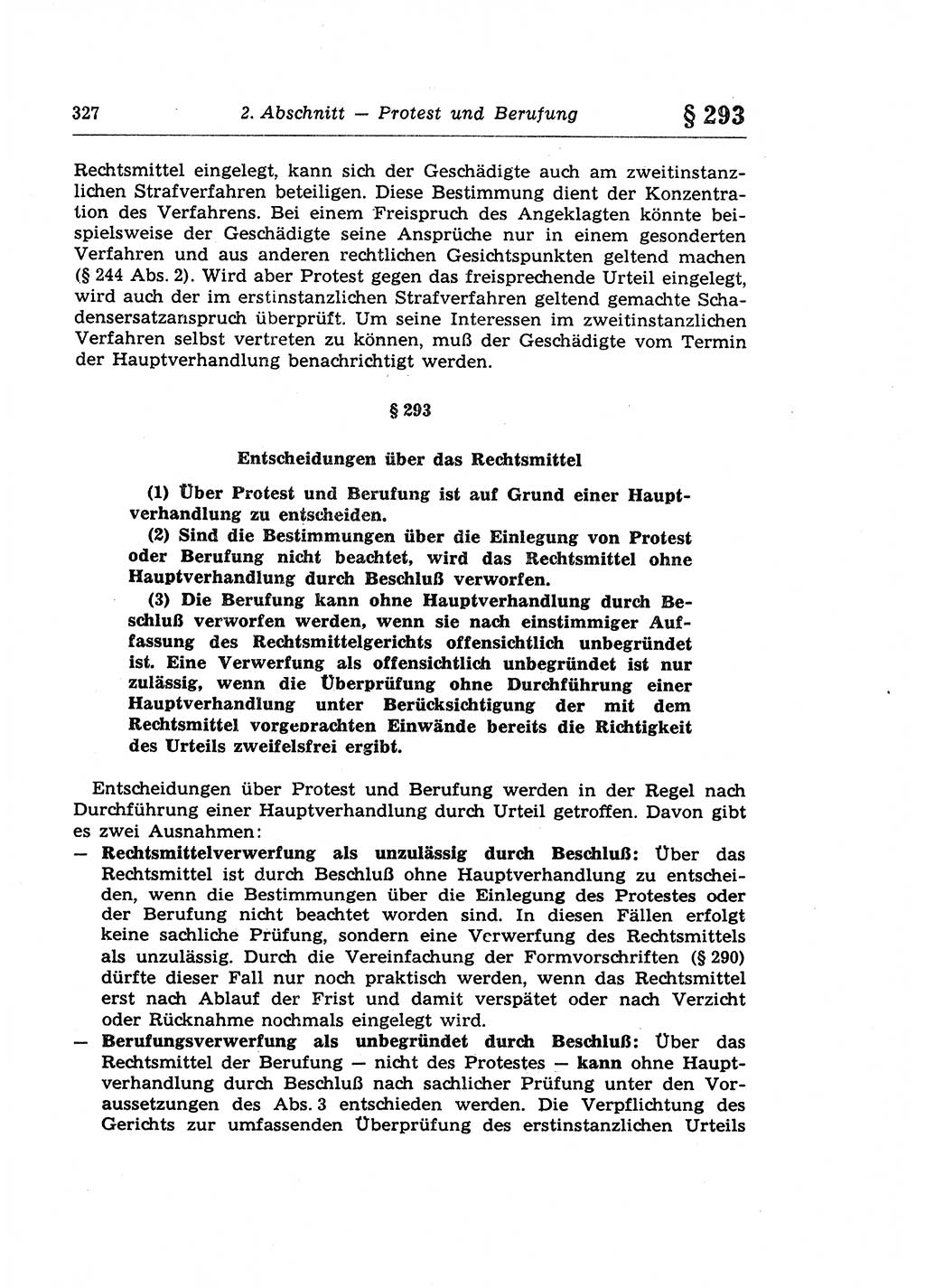 Strafprozeßrecht der DDR (Deutsche Demokratische Republik), Lehrkommentar zur Strafprozeßordnung (StPO) 1968, Seite 327 (Strafprozeßr. DDR Lehrkomm. StPO 19688, S. 327)