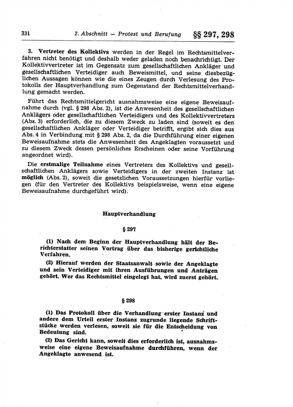 Strafprozeßrecht der DDR (Deutsche Demokratische Republik), Lehrkommentar zur Strafprozeßordnung (StPO) 1968, Seite 331 (Strafprozeßr. DDR Lehrkomm. StPO 19688, S. 331)