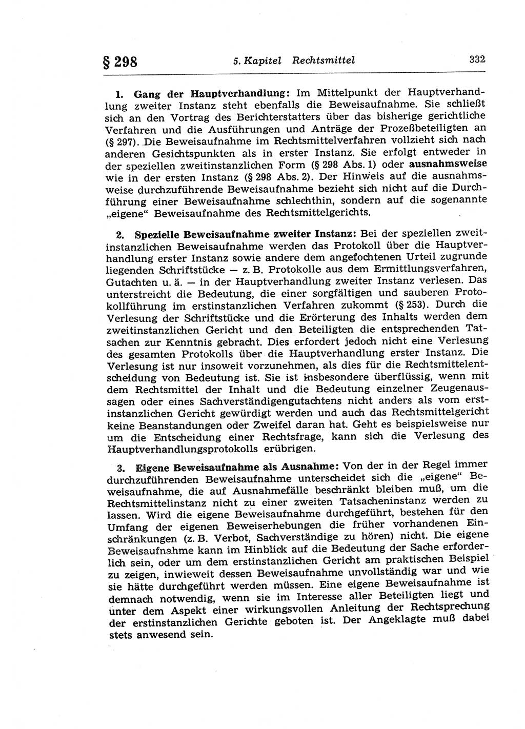 Strafprozeßrecht der DDR (Deutsche Demokratische Republik), Lehrkommentar zur Strafprozeßordnung (StPO) 1968, Seite 332 (Strafprozeßr. DDR Lehrkomm. StPO 19688, S. 332)