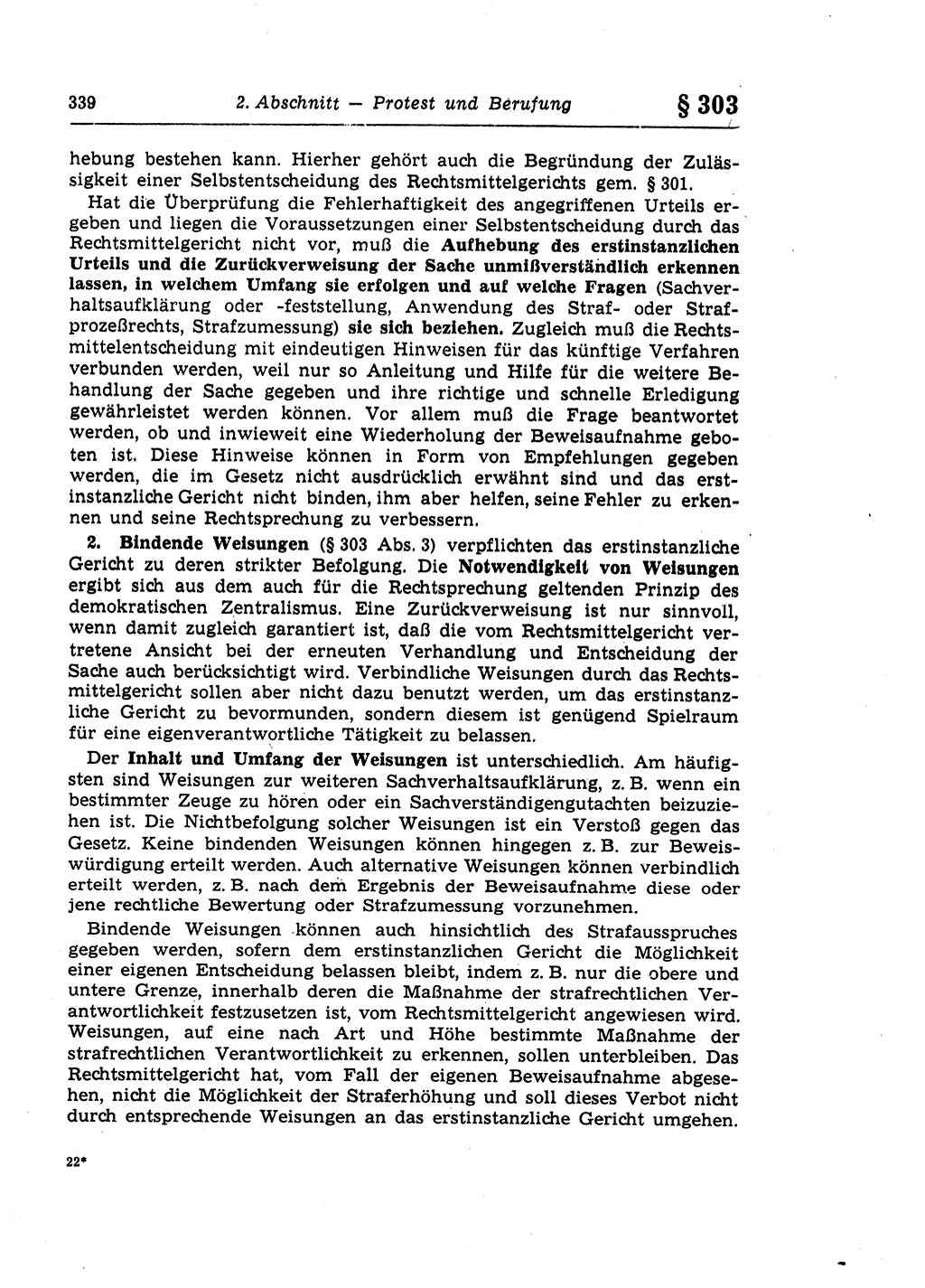 Strafprozeßrecht der DDR (Deutsche Demokratische Republik), Lehrkommentar zur Strafprozeßordnung (StPO) 1968, Seite 339 (Strafprozeßr. DDR Lehrkomm. StPO 19688, S. 339)