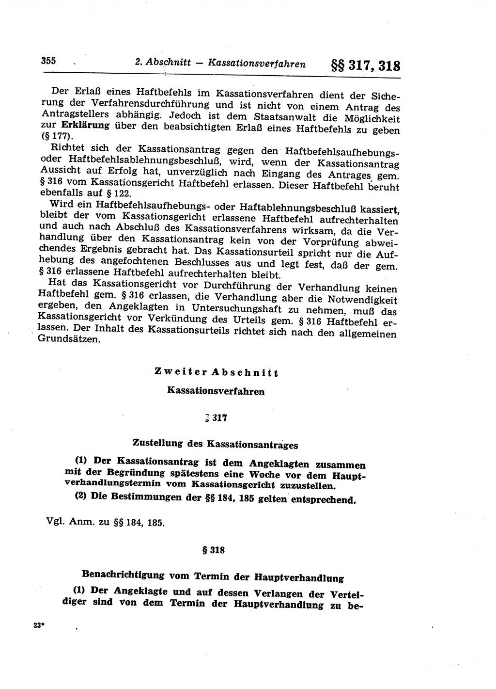 Strafprozeßrecht der DDR (Deutsche Demokratische Republik), Lehrkommentar zur Strafprozeßordnung (StPO) 1968, Seite 355 (Strafprozeßr. DDR Lehrkomm. StPO 19688, S. 355)