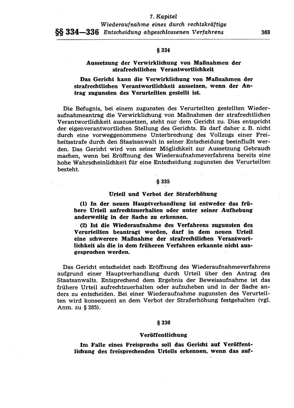 Strafprozeßrecht der DDR (Deutsche Demokratische Republik), Lehrkommentar zur Strafprozeßordnung (StPO) 1968, Seite 368 (Strafprozeßr. DDR Lehrkomm. StPO 19688, S. 368)