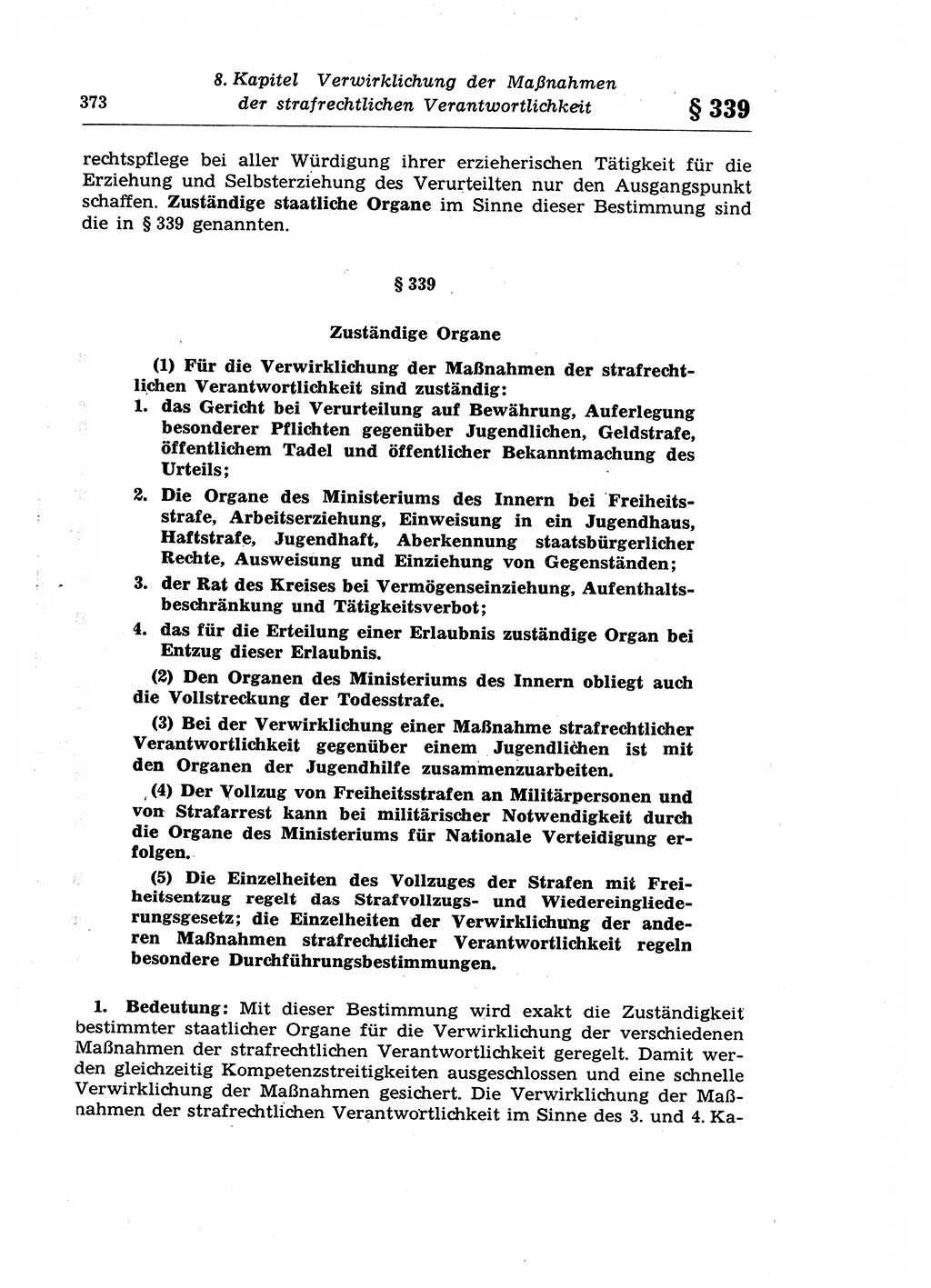 Strafprozeßrecht der DDR (Deutsche Demokratische Republik), Lehrkommentar zur Strafprozeßordnung (StPO) 1968, Seite 373 (Strafprozeßr. DDR Lehrkomm. StPO 19688, S. 373)