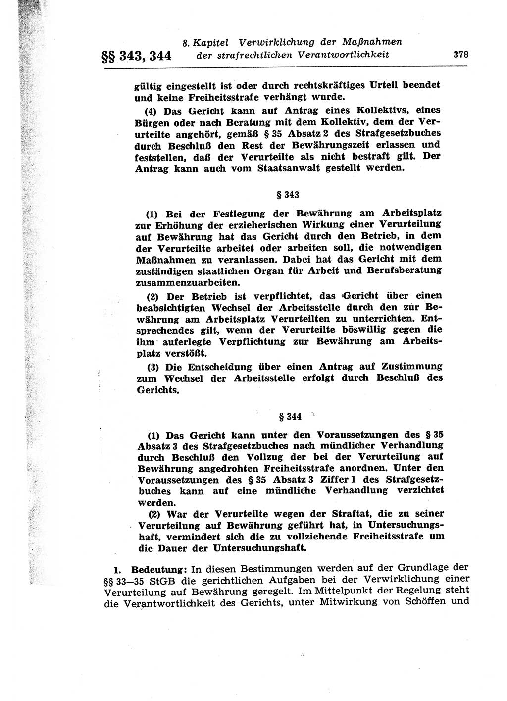 Strafprozeßrecht der DDR (Deutsche Demokratische Republik), Lehrkommentar zur Strafprozeßordnung (StPO) 1968, Seite 378 (Strafprozeßr. DDR Lehrkomm. StPO 19688, S. 378)