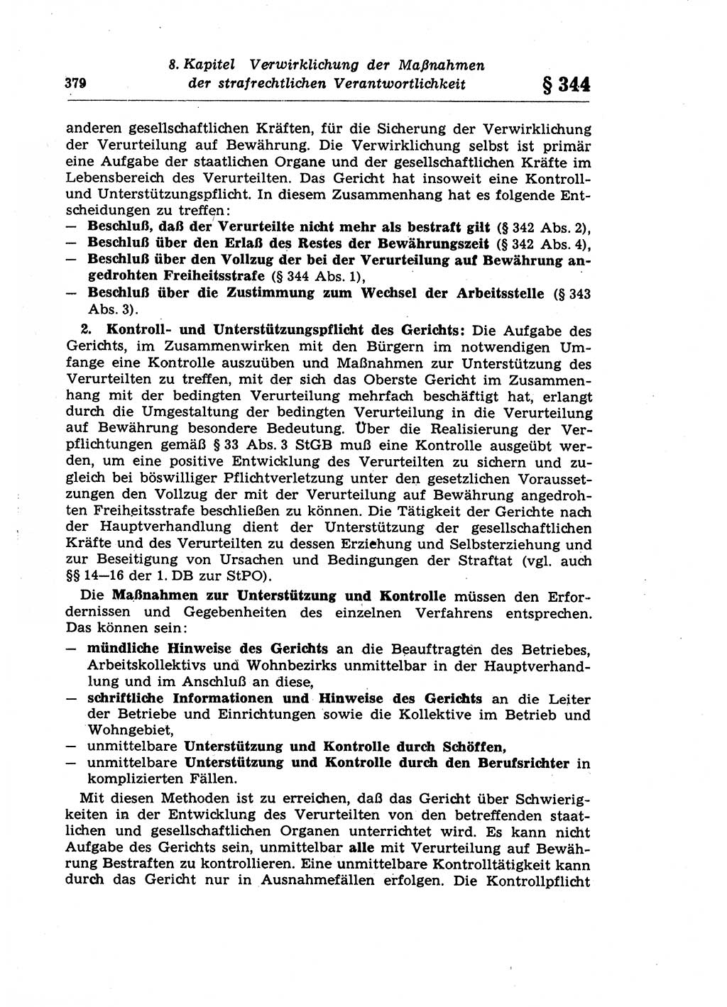 Strafprozeßrecht der DDR (Deutsche Demokratische Republik), Lehrkommentar zur Strafprozeßordnung (StPO) 1968, Seite 379 (Strafprozeßr. DDR Lehrkomm. StPO 19688, S. 379)