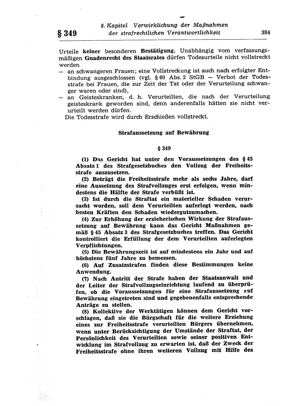 Strafprozeßrecht der DDR (Deutsche Demokratische Republik), Lehrkommentar zur Strafprozeßordnung (StPO) 1968, Seite 384 (Strafprozeßr. DDR Lehrkomm. StPO 19688, S. 384)