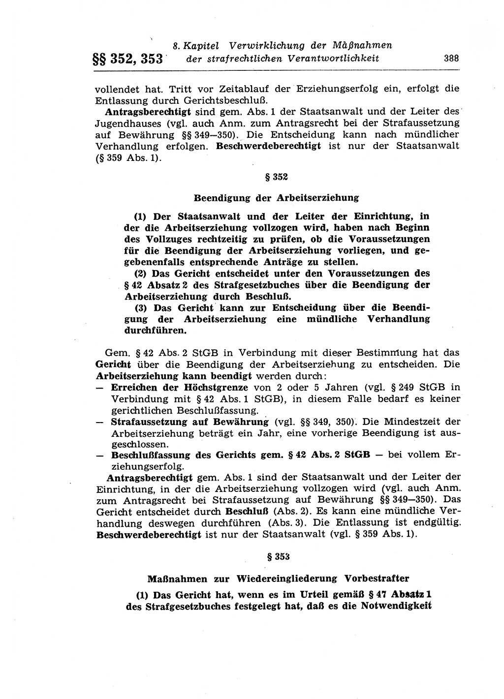Strafprozeßrecht der DDR (Deutsche Demokratische Republik), Lehrkommentar zur Strafprozeßordnung (StPO) 1968, Seite 388 (Strafprozeßr. DDR Lehrkomm. StPO 19688, S. 388)