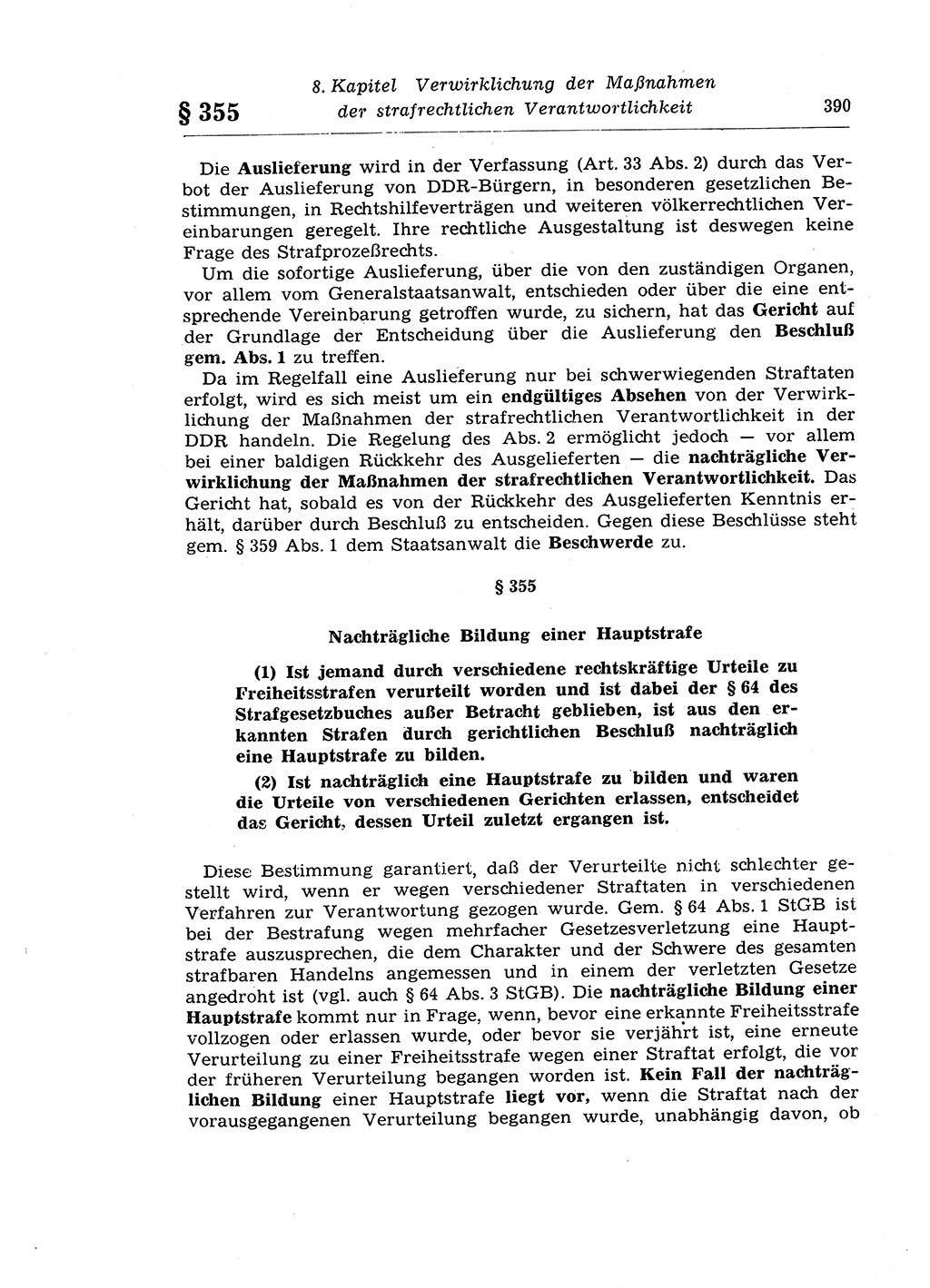 Strafprozeßrecht der DDR (Deutsche Demokratische Republik), Lehrkommentar zur Strafprozeßordnung (StPO) 1968, Seite 390 (Strafprozeßr. DDR Lehrkomm. StPO 19688, S. 390)