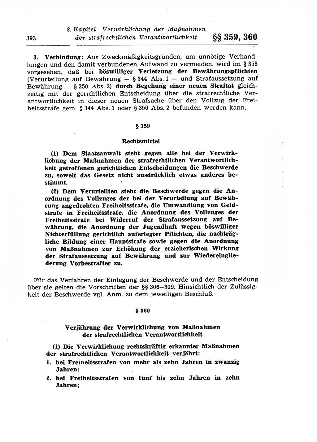 Strafprozeßrecht der DDR (Deutsche Demokratische Republik), Lehrkommentar zur Strafprozeßordnung (StPO) 1968, Seite 393 (Strafprozeßr. DDR Lehrkomm. StPO 19688, S. 393)