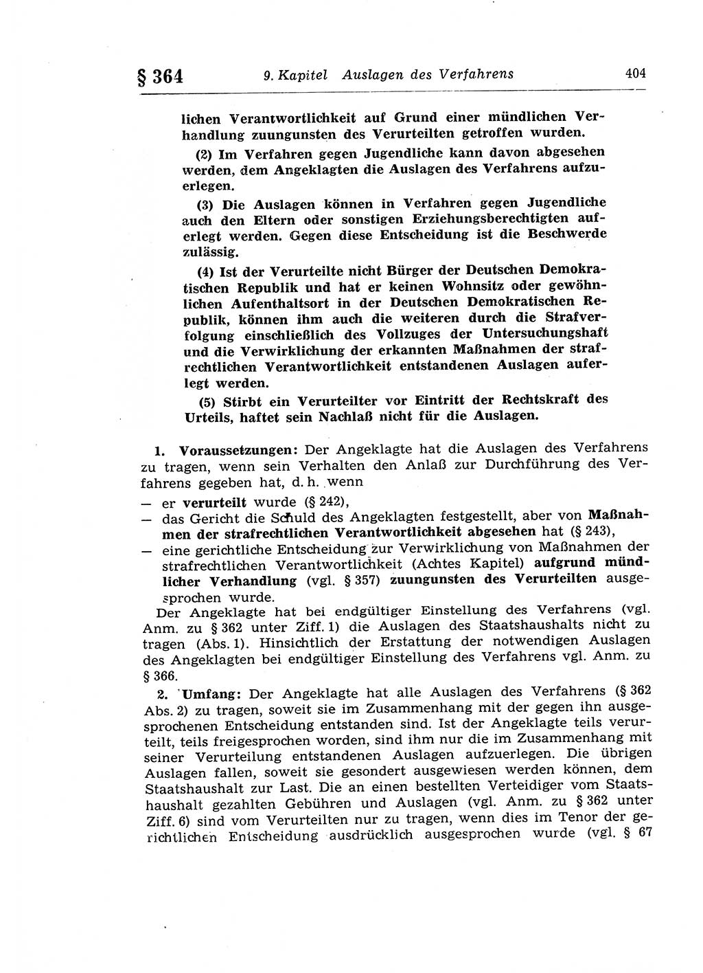 Strafprozeßrecht der DDR (Deutsche Demokratische Republik), Lehrkommentar zur Strafprozeßordnung (StPO) 1968, Seite 404 (Strafprozeßr. DDR Lehrkomm. StPO 19688, S. 404)