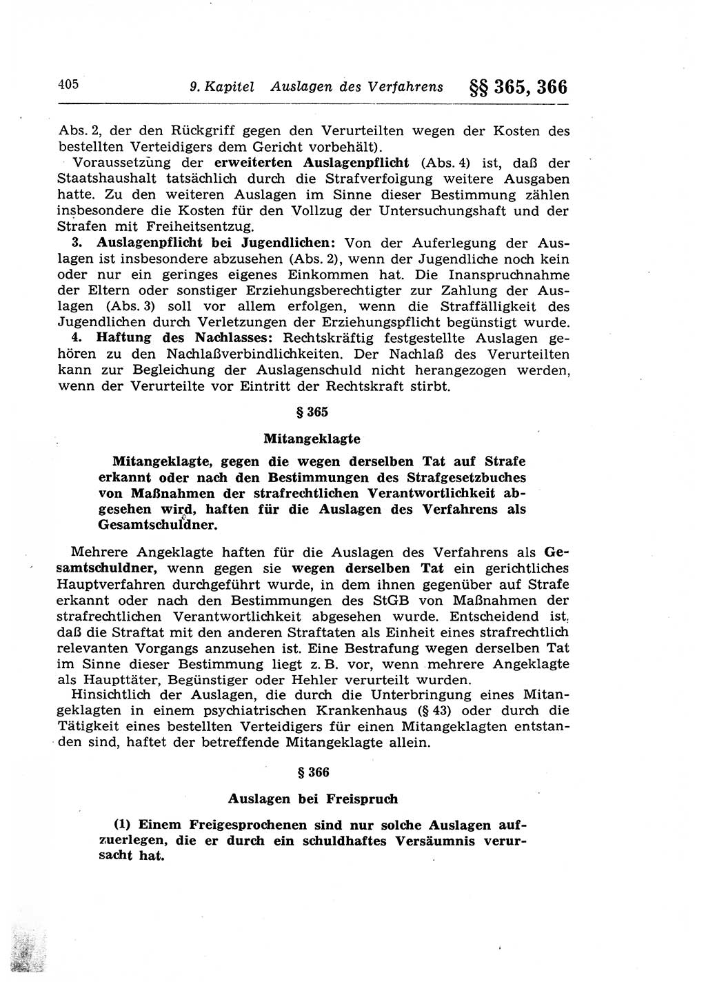Strafprozeßrecht der DDR (Deutsche Demokratische Republik), Lehrkommentar zur Strafprozeßordnung (StPO) 1968, Seite 405 (Strafprozeßr. DDR Lehrkomm. StPO 19688, S. 405)