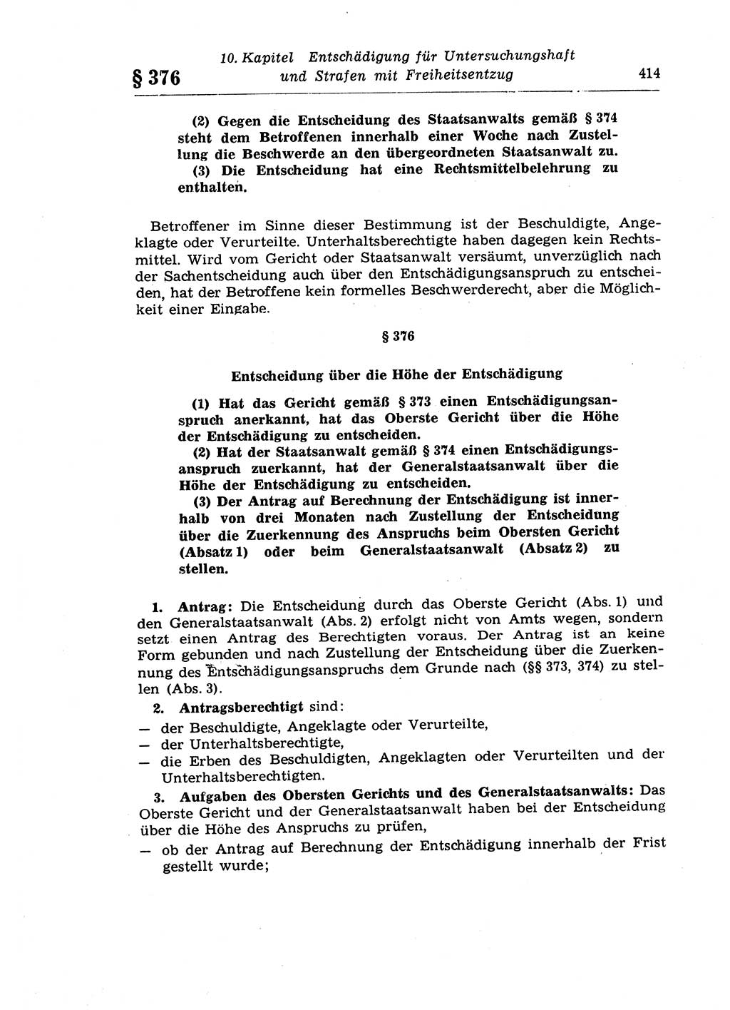 Strafprozeßrecht der DDR (Deutsche Demokratische Republik), Lehrkommentar zur Strafprozeßordnung (StPO) 1968, Seite 414 (Strafprozeßr. DDR Lehrkomm. StPO 19688, S. 414)