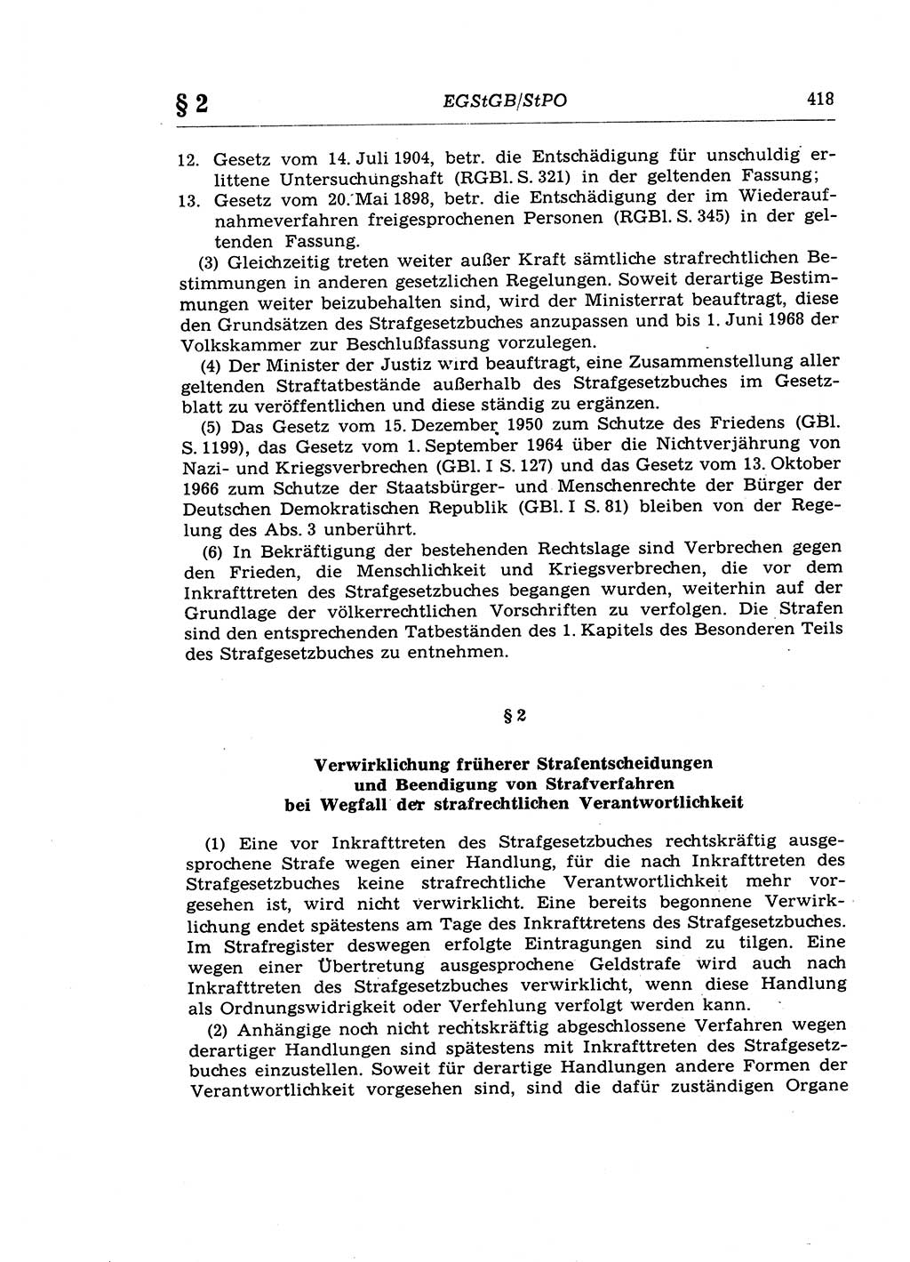 Strafprozeßrecht der DDR (Deutsche Demokratische Republik), Lehrkommentar zur Strafprozeßordnung (StPO) 1968, Seite 418 (Strafprozeßr. DDR Lehrkomm. StPO 19688, S. 418)