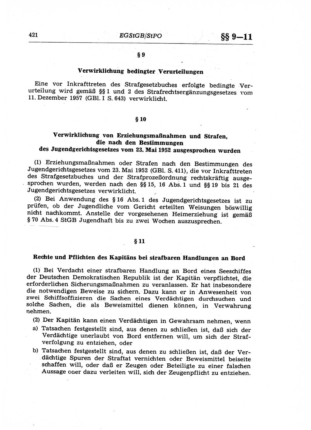 Strafprozeßrecht der DDR (Deutsche Demokratische Republik), Lehrkommentar zur Strafprozeßordnung (StPO) 1968, Seite 421 (Strafprozeßr. DDR Lehrkomm. StPO 19688, S. 421)