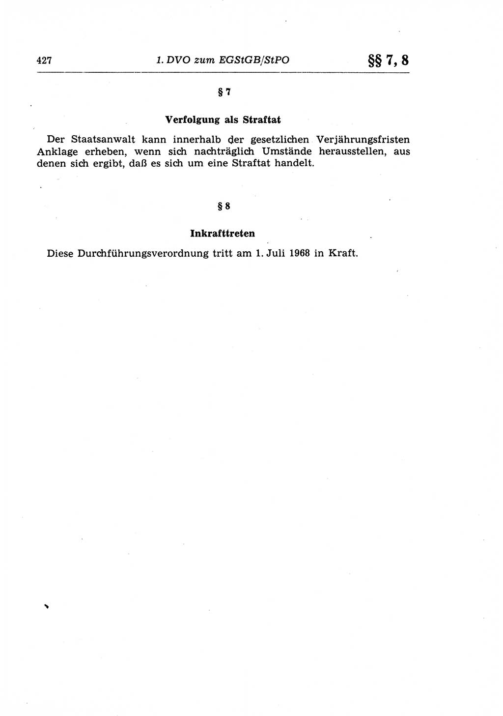 Strafprozeßrecht der DDR (Deutsche Demokratische Republik), Lehrkommentar zur Strafprozeßordnung (StPO) 1968, Seite 427 (Strafprozeßr. DDR Lehrkomm. StPO 19688, S. 427)