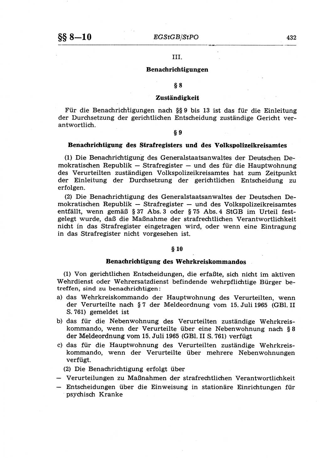 Strafprozeßrecht der DDR (Deutsche Demokratische Republik), Lehrkommentar zur Strafprozeßordnung (StPO) 1968, Seite 432 (Strafprozeßr. DDR Lehrkomm. StPO 19688, S. 432)