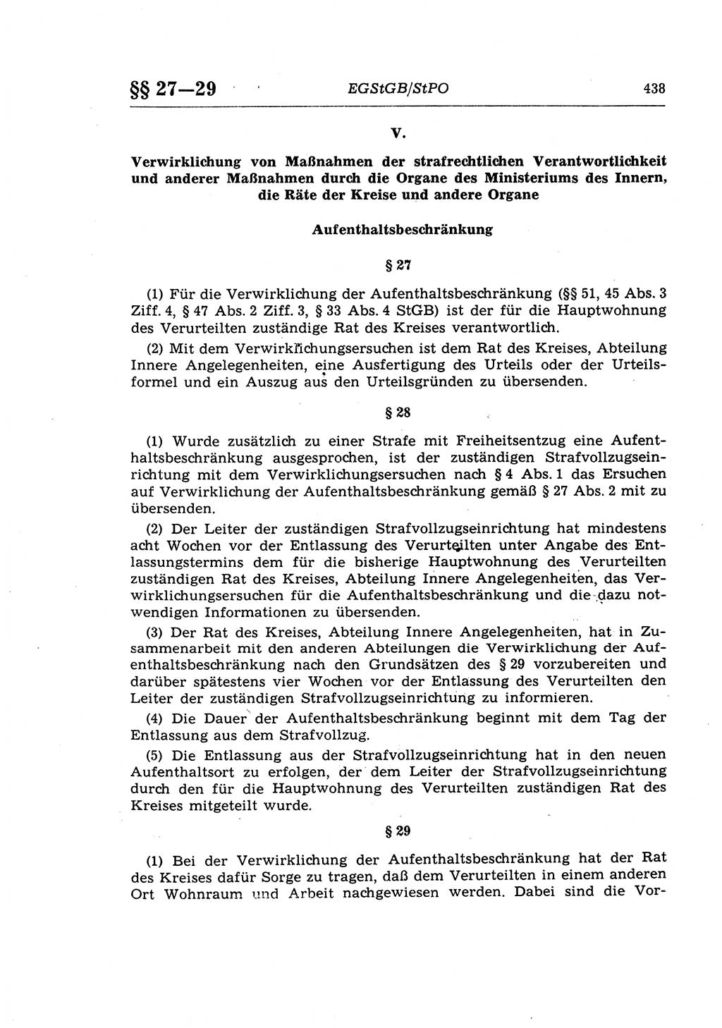 Strafprozeßrecht der DDR (Deutsche Demokratische Republik), Lehrkommentar zur Strafprozeßordnung (StPO) 1968, Seite 438 (Strafprozeßr. DDR Lehrkomm. StPO 19688, S. 438)