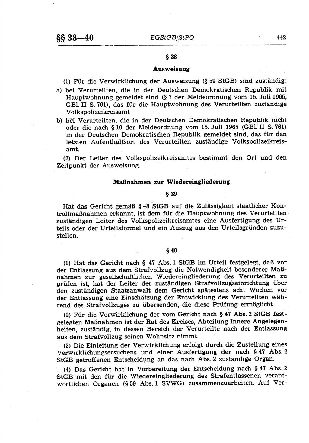 Strafprozeßrecht der DDR (Deutsche Demokratische Republik), Lehrkommentar zur Strafprozeßordnung (StPO) 1968, Seite 442 (Strafprozeßr. DDR Lehrkomm. StPO 19688, S. 442)