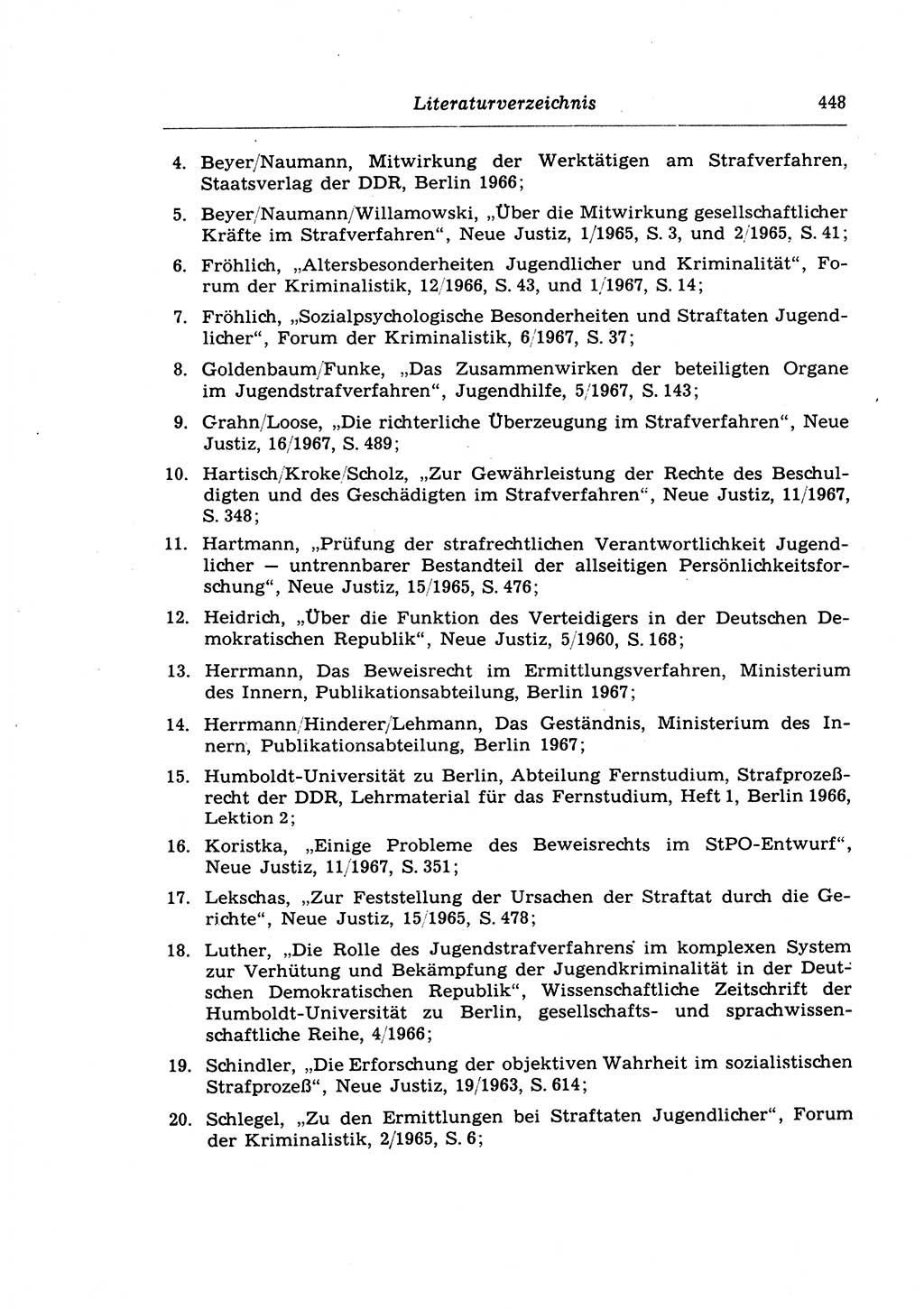 Strafprozeßrecht der DDR (Deutsche Demokratische Republik), Lehrkommentar zur Strafprozeßordnung (StPO) 1968, Seite 448 (Strafprozeßr. DDR Lehrkomm. StPO 19688, S. 448)