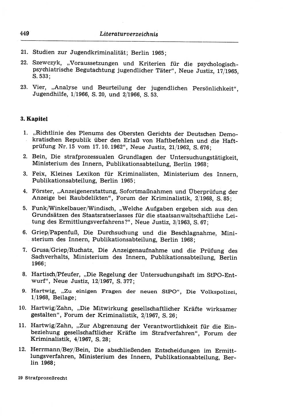 Strafprozeßrecht der DDR (Deutsche Demokratische Republik), Lehrkommentar zur Strafprozeßordnung (StPO) 1968, Seite 449 (Strafprozeßr. DDR Lehrkomm. StPO 19688, S. 449)