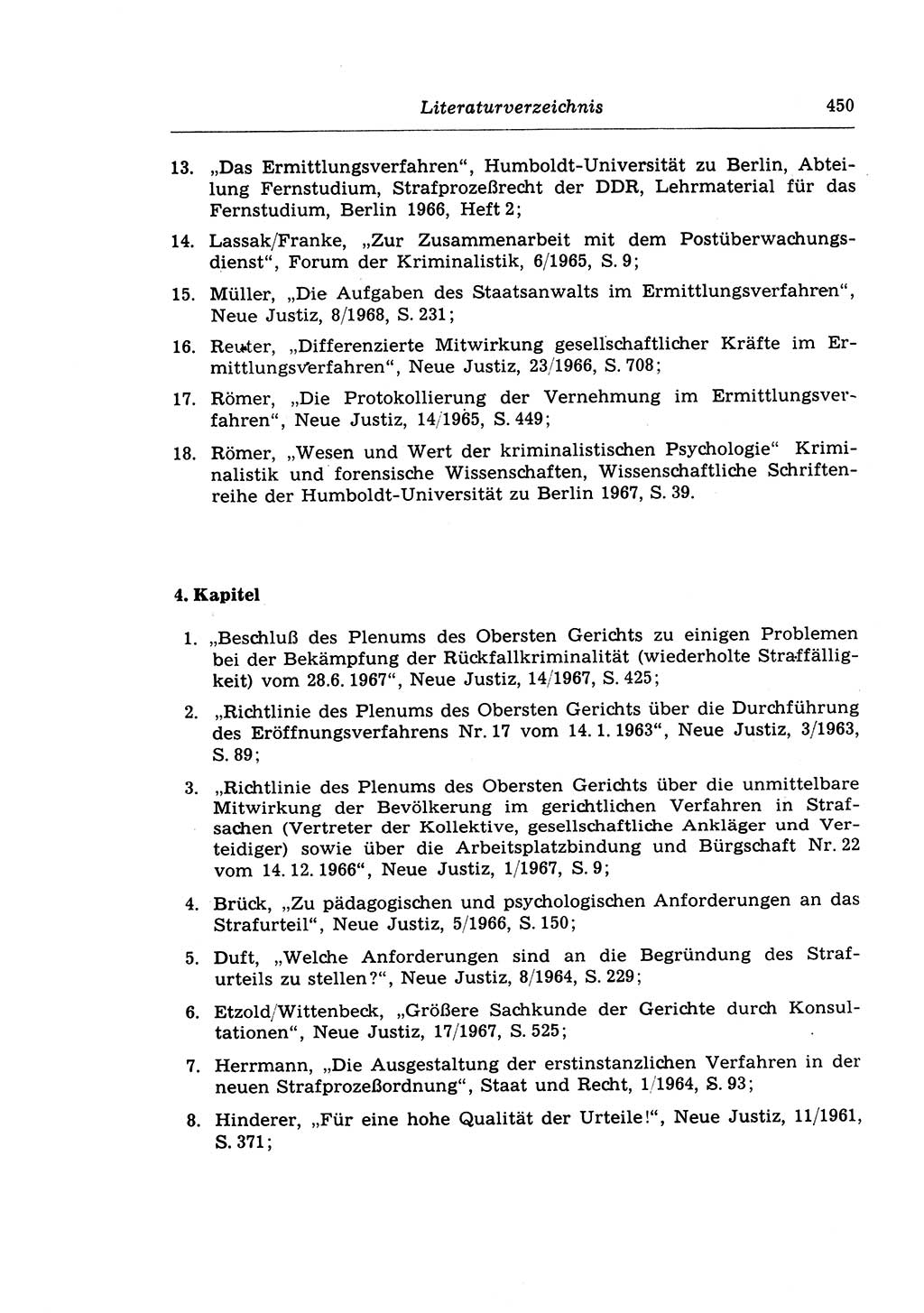 Strafprozeßrecht der DDR (Deutsche Demokratische Republik), Lehrkommentar zur Strafprozeßordnung (StPO) 1968, Seite 450 (Strafprozeßr. DDR Lehrkomm. StPO 19688, S. 450)