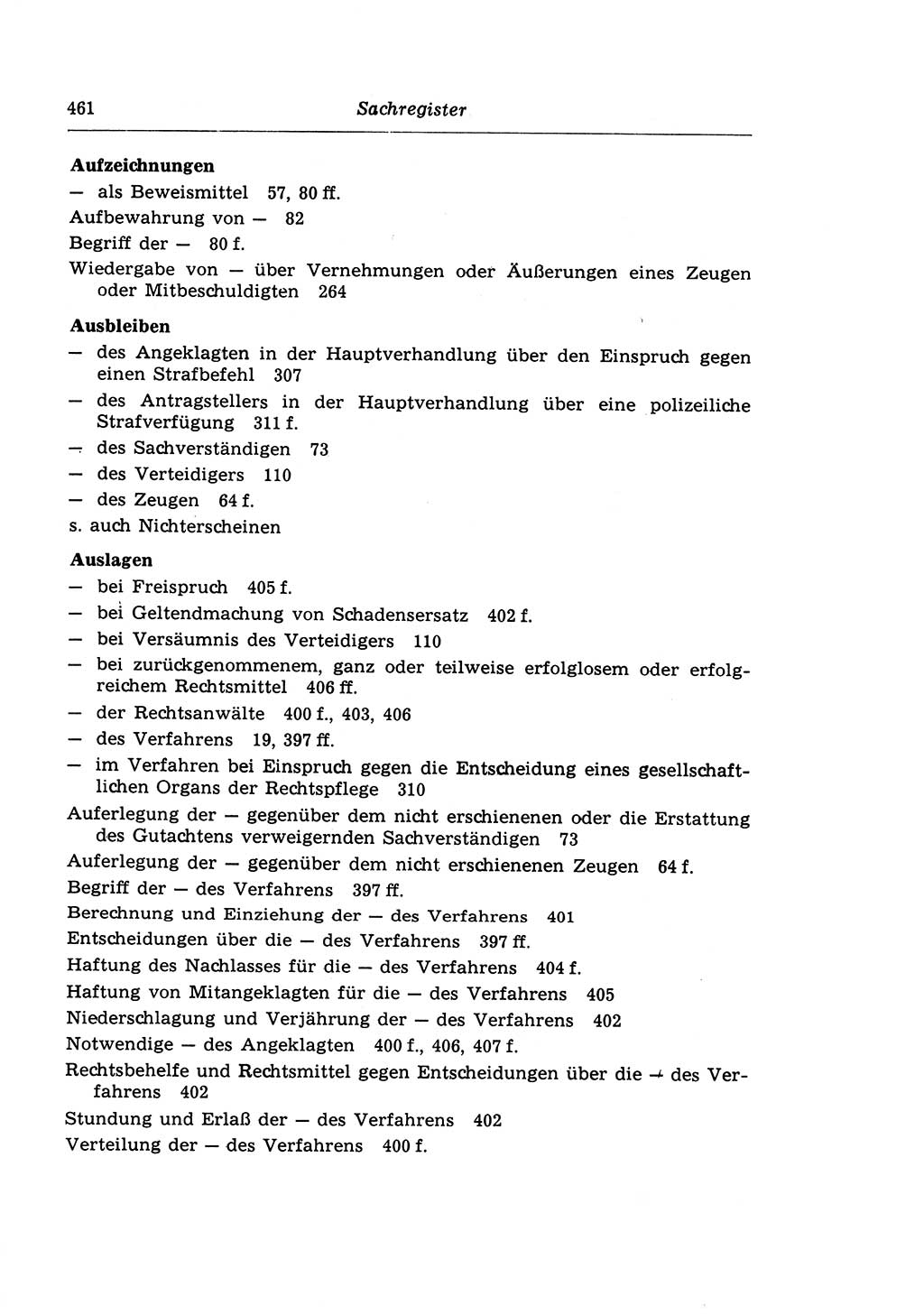 Strafprozeßrecht der DDR (Deutsche Demokratische Republik), Lehrkommentar zur Strafprozeßordnung (StPO) 1968, Seite 461 (Strafprozeßr. DDR Lehrkomm. StPO 19688, S. 461)