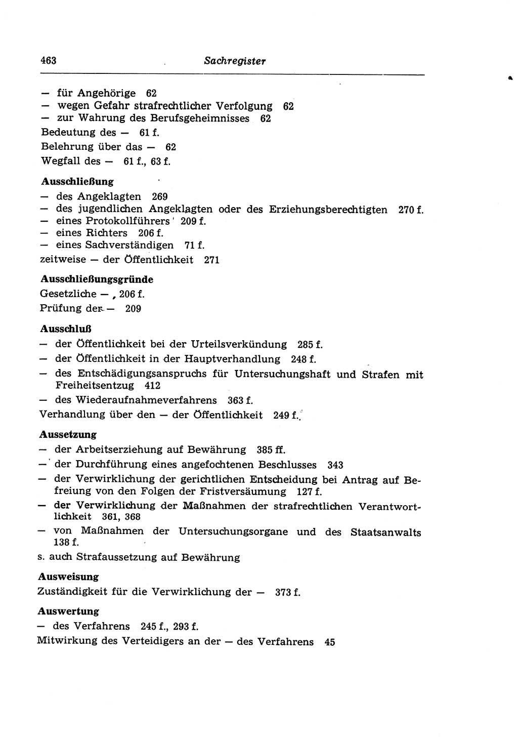 Strafprozeßrecht der DDR (Deutsche Demokratische Republik), Lehrkommentar zur Strafprozeßordnung (StPO) 1968, Seite 463 (Strafprozeßr. DDR Lehrkomm. StPO 19688, S. 463)