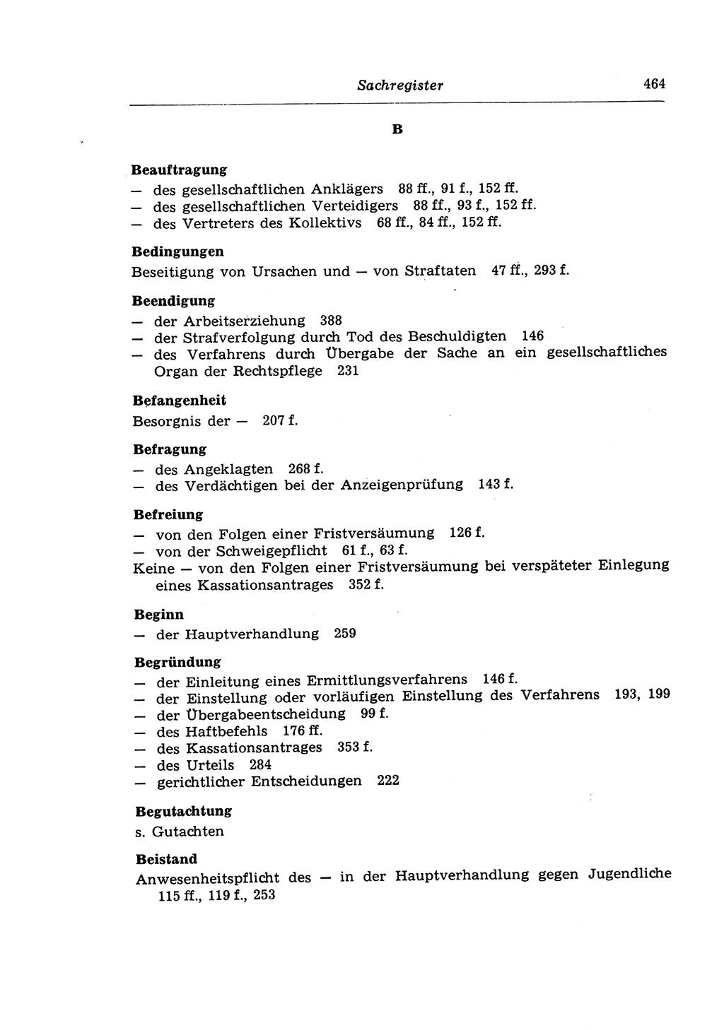 Strafprozeßrecht der DDR (Deutsche Demokratische Republik), Lehrkommentar zur Strafprozeßordnung (StPO) 1968, Seite 464 (Strafprozeßr. DDR Lehrkomm. StPO 19688, S. 464)