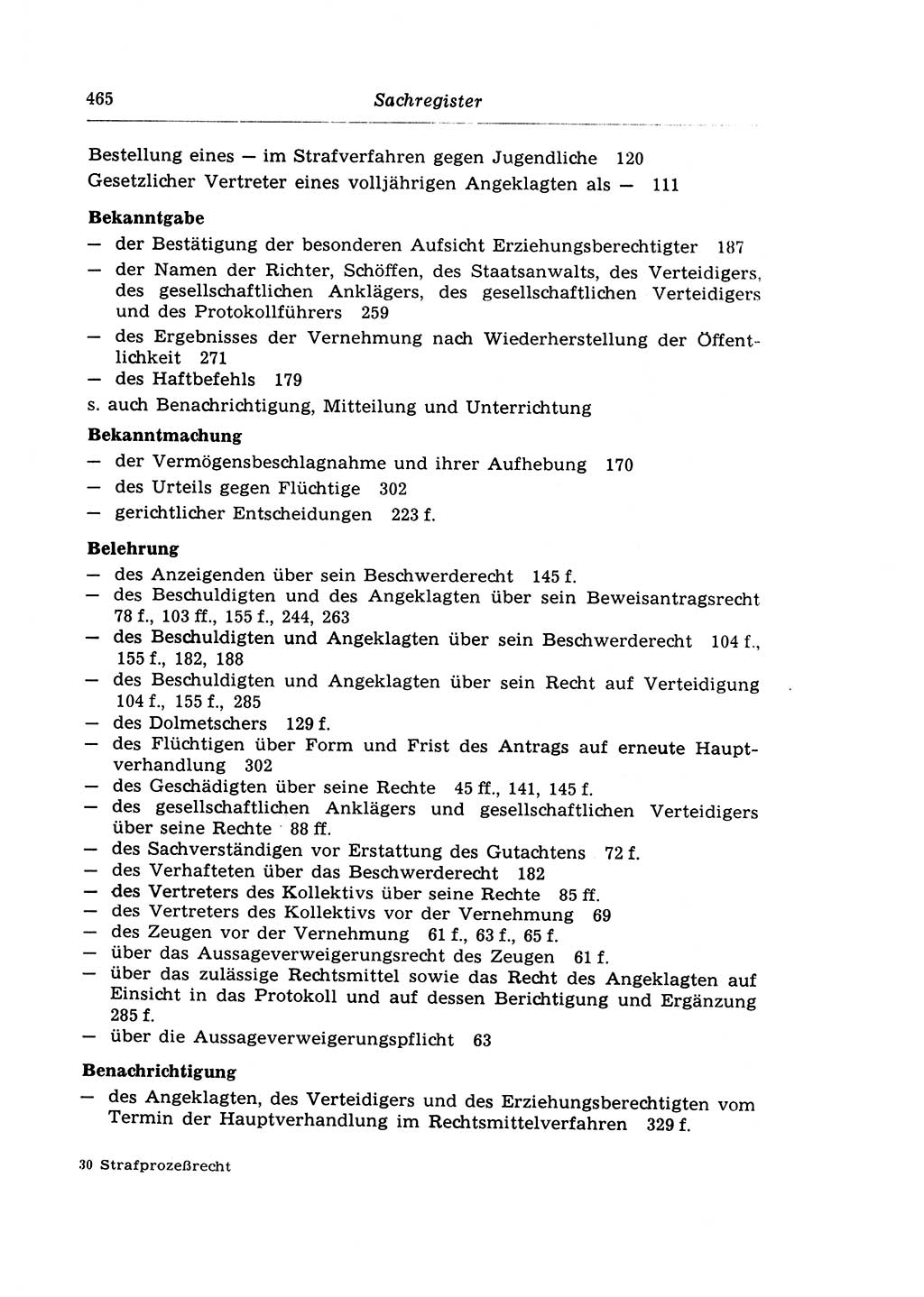 Strafprozeßrecht der DDR (Deutsche Demokratische Republik), Lehrkommentar zur Strafprozeßordnung (StPO) 1968, Seite 465 (Strafprozeßr. DDR Lehrkomm. StPO 19688, S. 465)