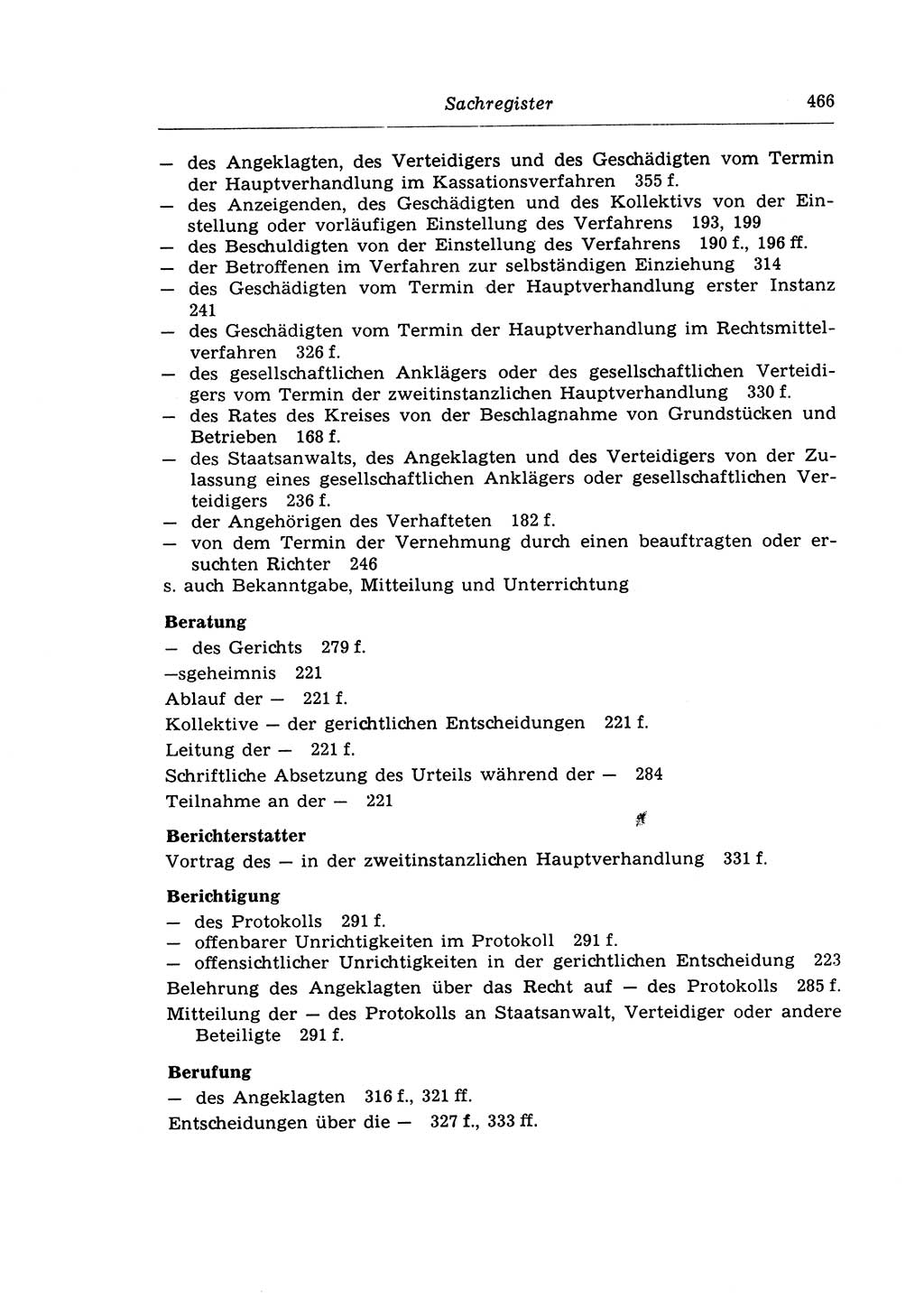 Strafprozeßrecht der DDR (Deutsche Demokratische Republik), Lehrkommentar zur Strafprozeßordnung (StPO) 1968, Seite 466 (Strafprozeßr. DDR Lehrkomm. StPO 19688, S. 466)