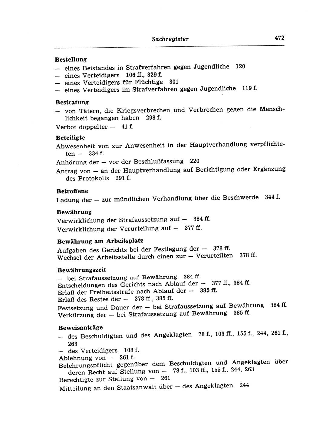 Strafprozeßrecht der DDR (Deutsche Demokratische Republik), Lehrkommentar zur Strafprozeßordnung (StPO) 1968, Seite 472 (Strafprozeßr. DDR Lehrkomm. StPO 19688, S. 472)