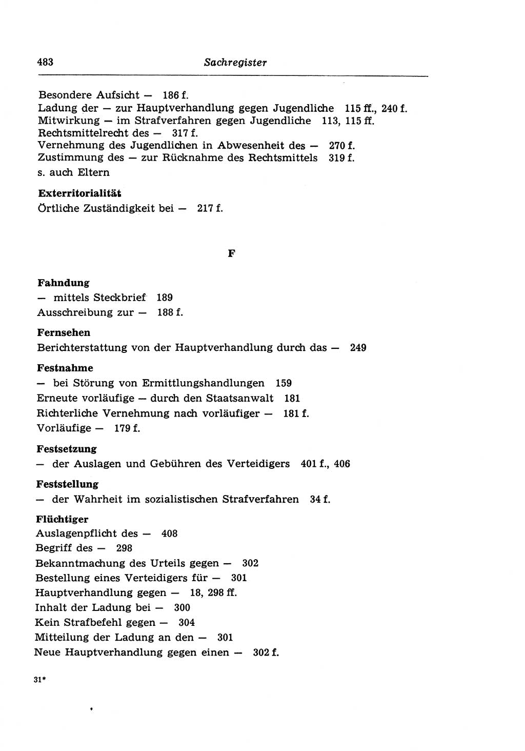 Strafprozeßrecht der DDR (Deutsche Demokratische Republik), Lehrkommentar zur Strafprozeßordnung (StPO) 1968, Seite 483 (Strafprozeßr. DDR Lehrkomm. StPO 19688, S. 483)