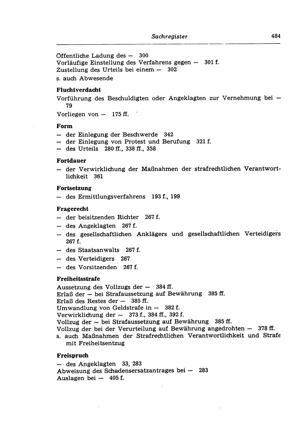 Strafprozeßrecht der DDR (Deutsche Demokratische Republik), Lehrkommentar zur Strafprozeßordnung (StPO) 1968, Seite 484 (Strafprozeßr. DDR Lehrkomm. StPO 19688, S. 484)