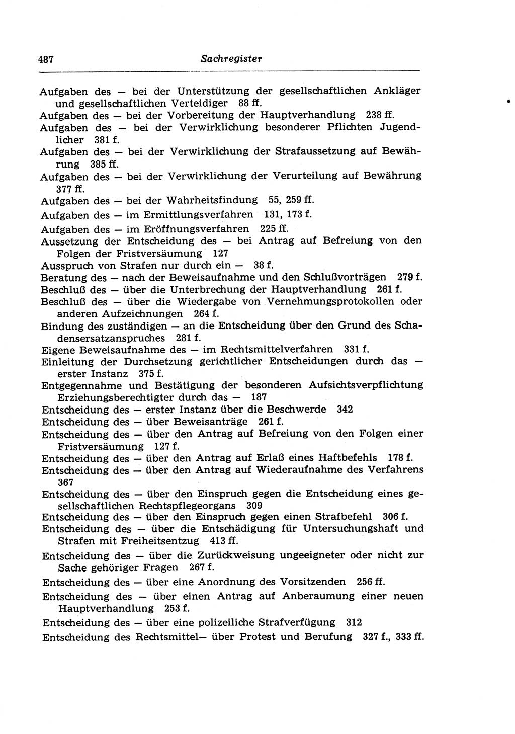 Strafprozeßrecht der DDR (Deutsche Demokratische Republik), Lehrkommentar zur Strafprozeßordnung (StPO) 1968, Seite 487 (Strafprozeßr. DDR Lehrkomm. StPO 19688, S. 487)