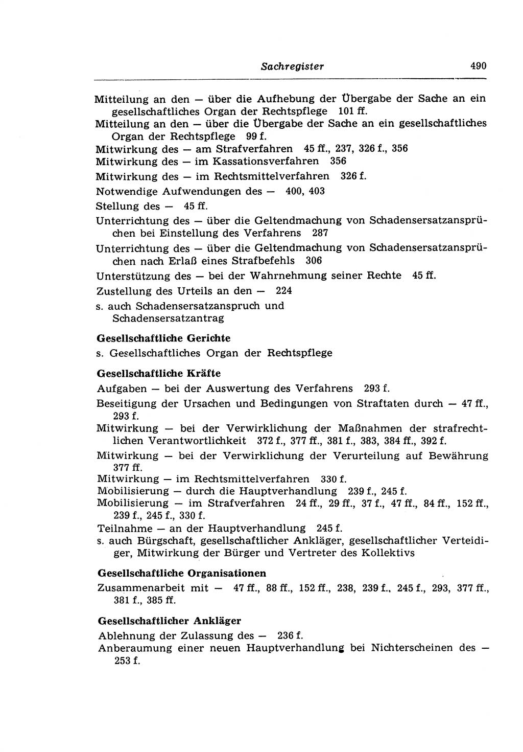 Strafprozeßrecht der DDR (Deutsche Demokratische Republik), Lehrkommentar zur Strafprozeßordnung (StPO) 1968, Seite 490 (Strafprozeßr. DDR Lehrkomm. StPO 19688, S. 490)