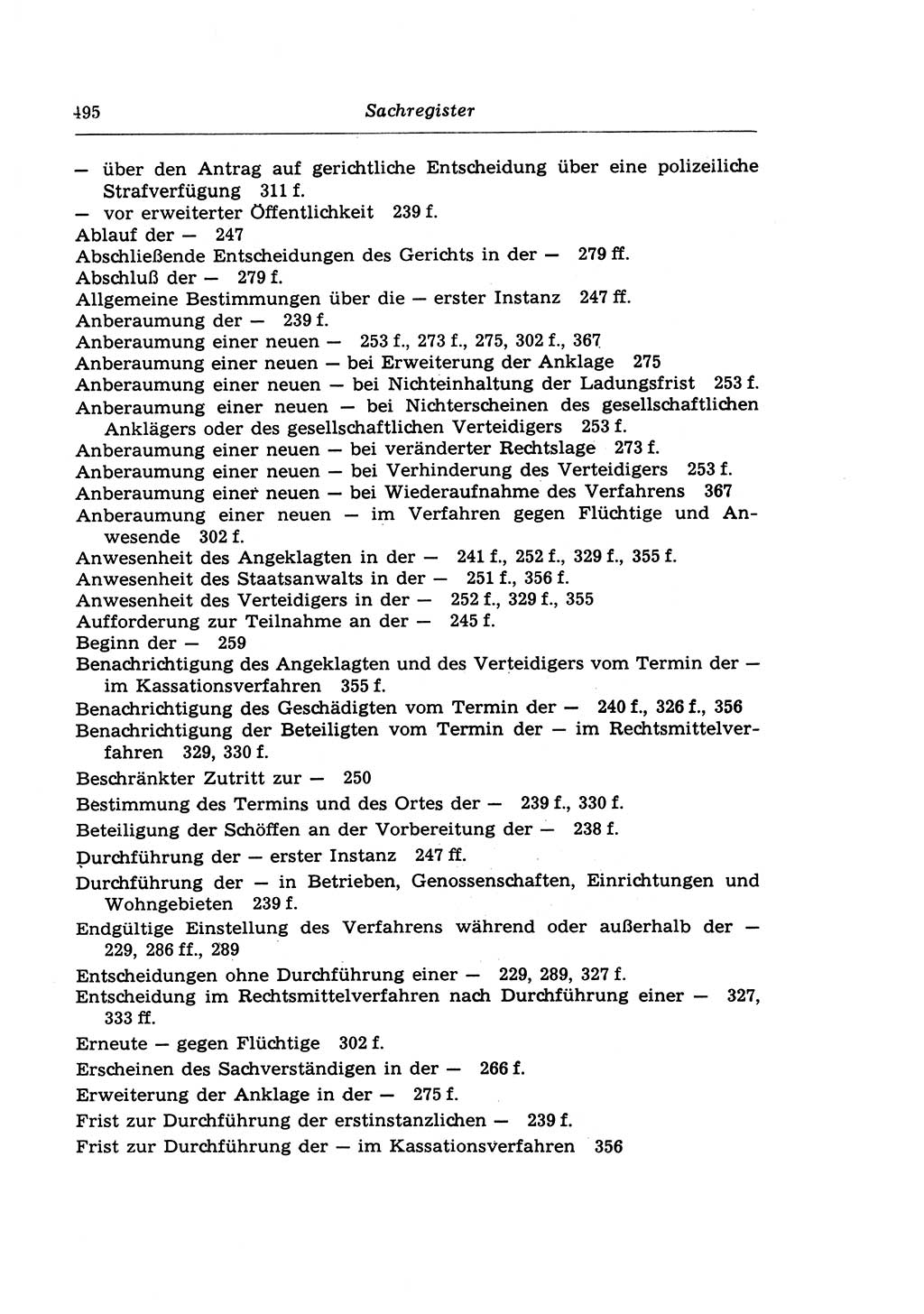 Strafprozeßrecht der DDR (Deutsche Demokratische Republik), Lehrkommentar zur Strafprozeßordnung (StPO) 1968, Seite 495 (Strafprozeßr. DDR Lehrkomm. StPO 19688, S. 495)