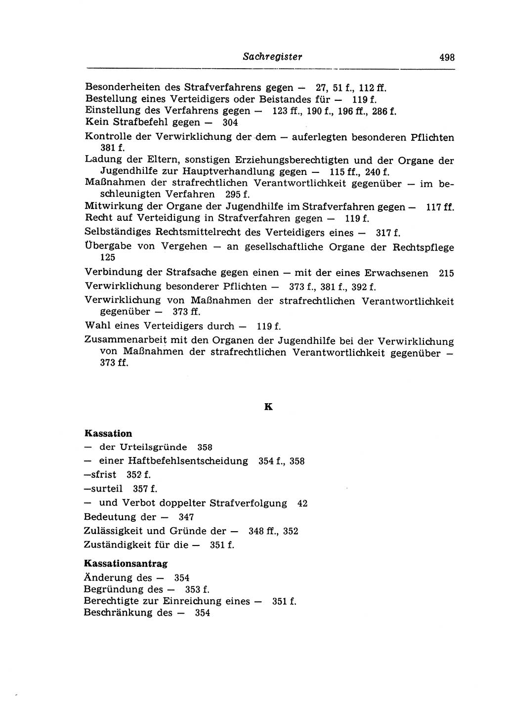 Strafprozeßrecht der DDR (Deutsche Demokratische Republik), Lehrkommentar zur Strafprozeßordnung (StPO) 1968, Seite 498 (Strafprozeßr. DDR Lehrkomm. StPO 19688, S. 498)