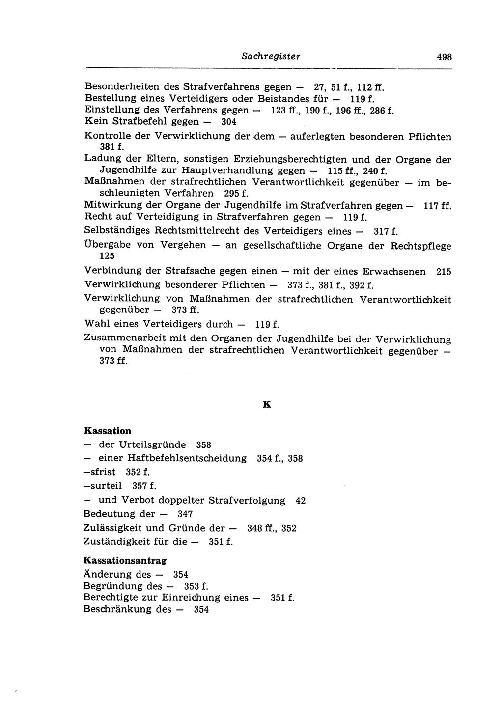 Strafprozeßrecht der DDR (Deutsche Demokratische Republik), Lehrkommentar zur Strafprozeßordnung (StPO) 1968, Seite 498 (Strafprozeßr. DDR Lehrkomm. StPO 19688, S. 498)