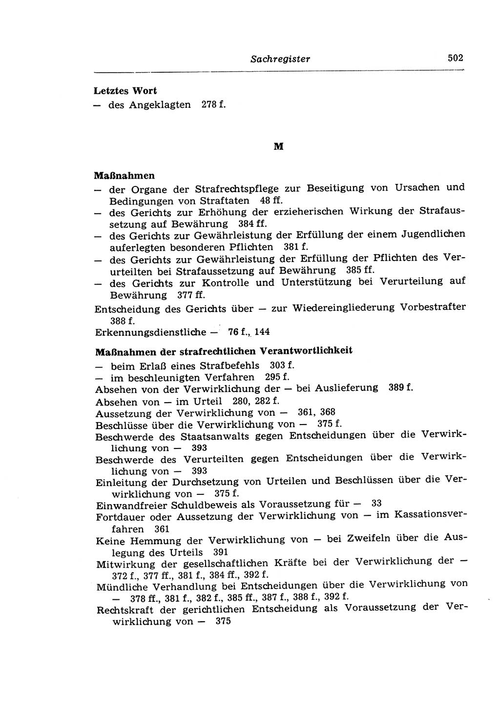 Strafprozeßrecht der DDR (Deutsche Demokratische Republik), Lehrkommentar zur Strafprozeßordnung (StPO) 1968, Seite 502 (Strafprozeßr. DDR Lehrkomm. StPO 19688, S. 502)