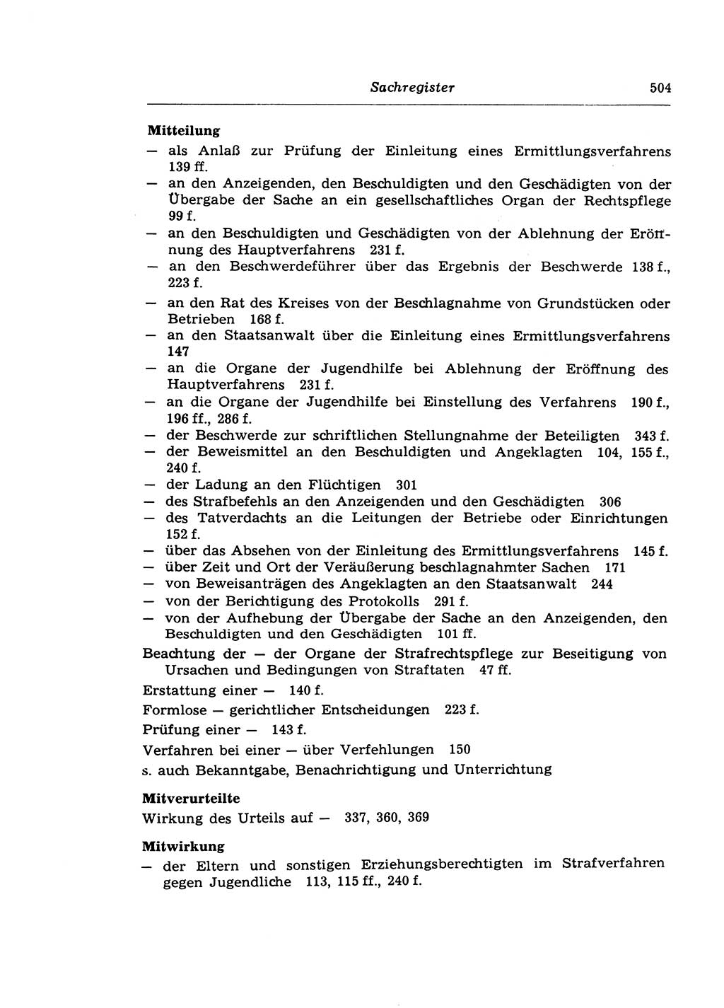 Strafprozeßrecht der DDR (Deutsche Demokratische Republik), Lehrkommentar zur Strafprozeßordnung (StPO) 1968, Seite 504 (Strafprozeßr. DDR Lehrkomm. StPO 19688, S. 504)