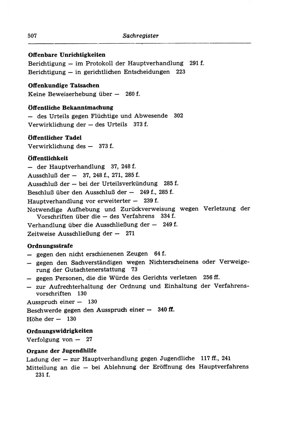 Strafprozeßrecht der DDR (Deutsche Demokratische Republik), Lehrkommentar zur Strafprozeßordnung (StPO) 1968, Seite 507 (Strafprozeßr. DDR Lehrkomm. StPO 19688, S. 507)
